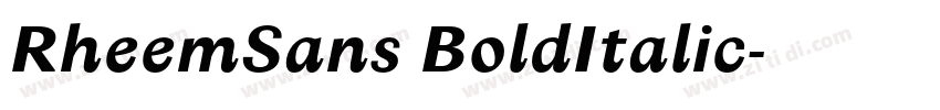 RheemSans BoldItalic字体转换 RheemSans BoldItalic字体转换